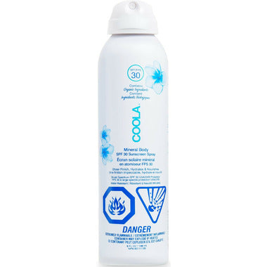 COOLA écran solaire minéral en vaporisateur pour le corps sans parfum FPS 30