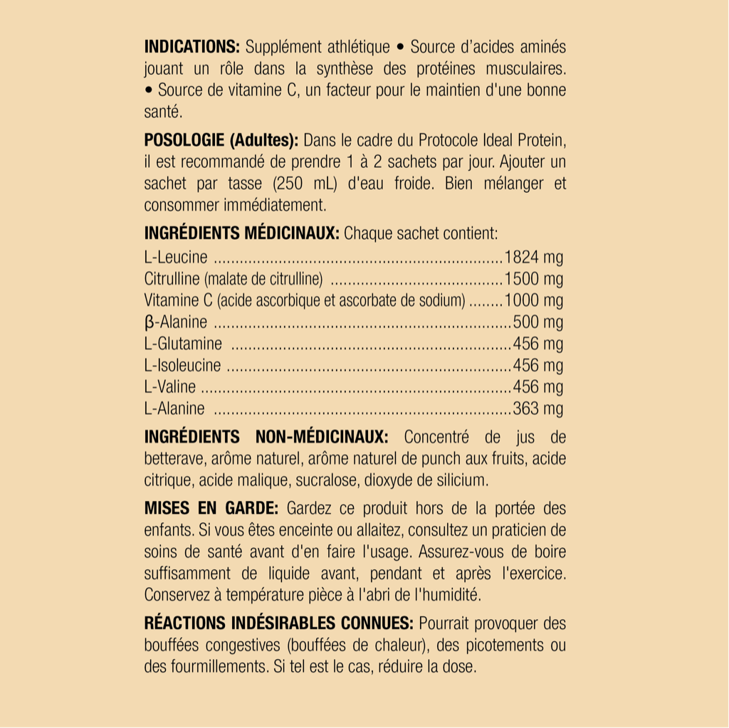 BCAA saveur punch - Suppléments d'acides aminées