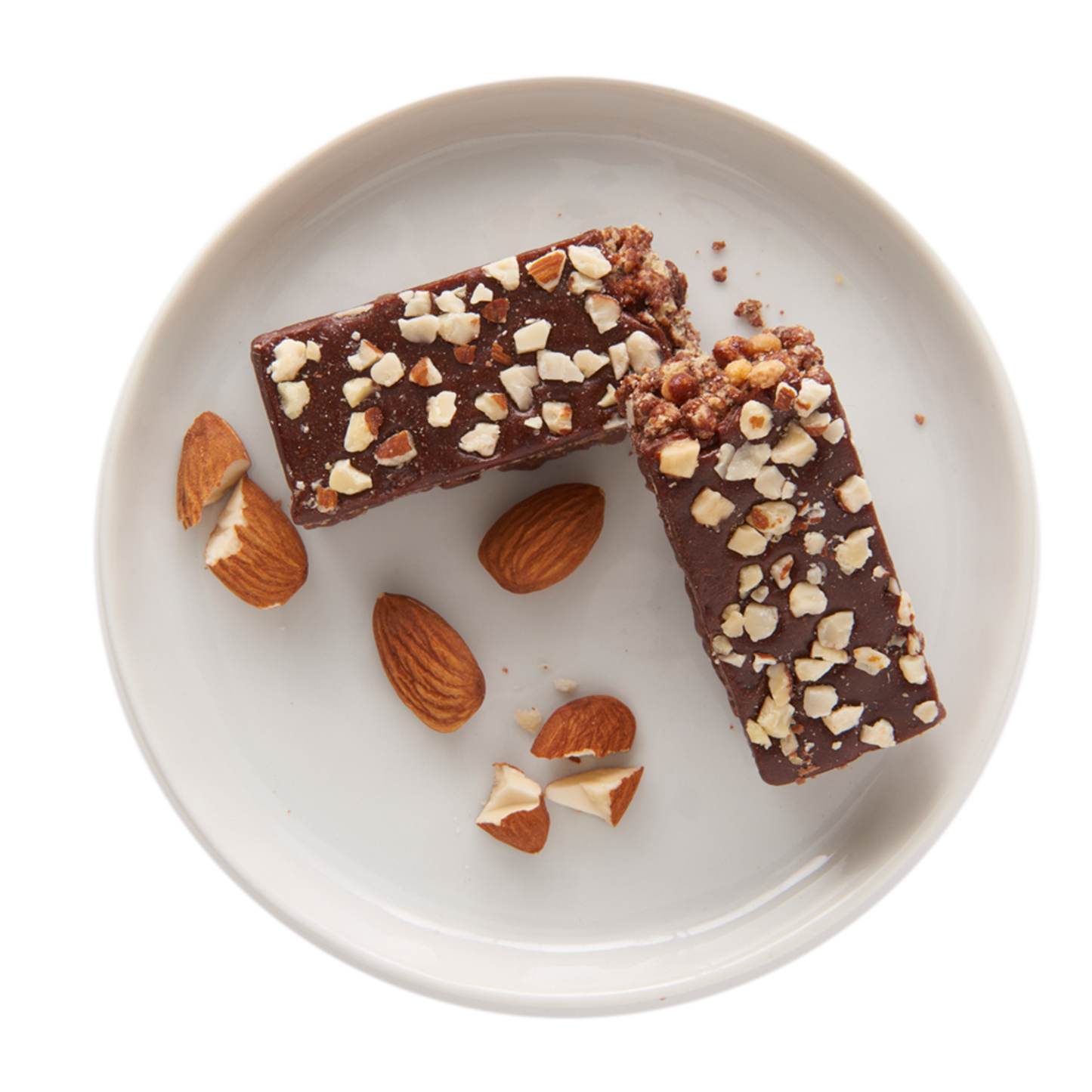 Barre à saveur de chocolat au lait et d'amandes