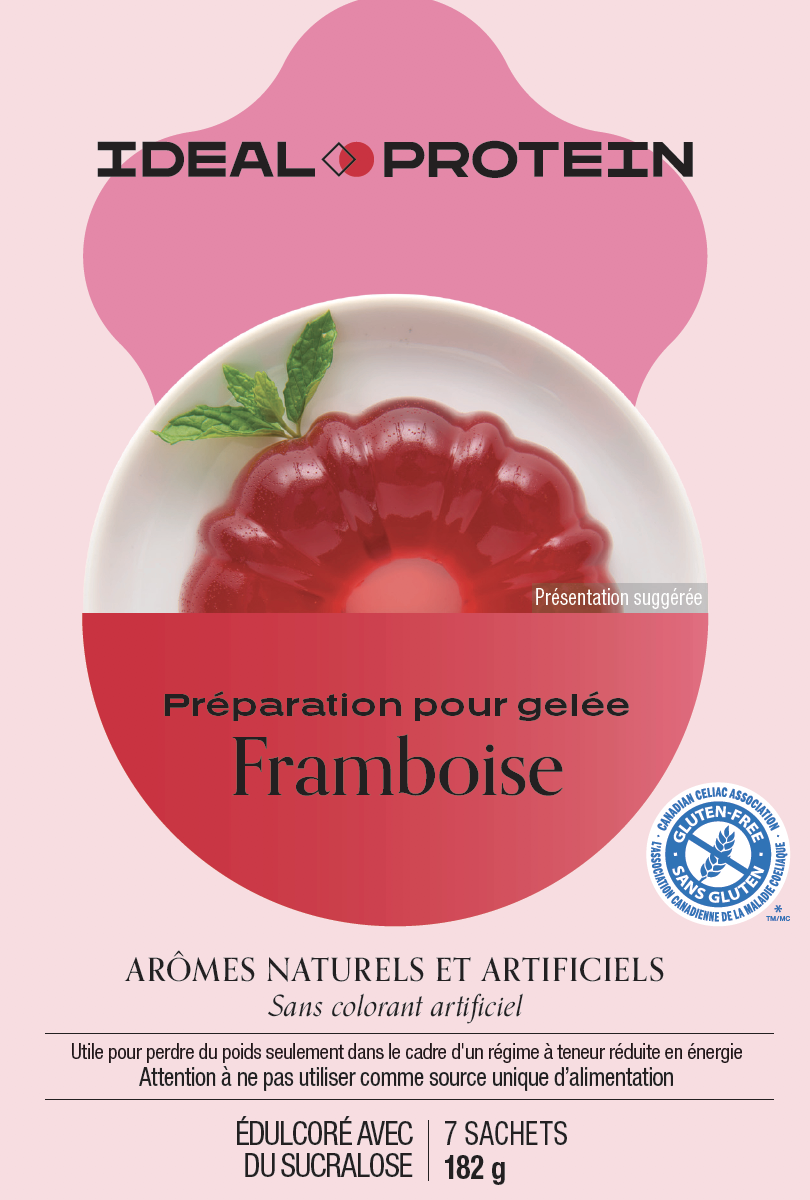 Préparation pour gelée aux framboises