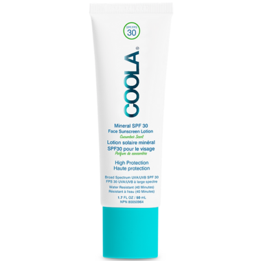 COOLA Écran solaire minéral pour le visage FPS 30, concombre