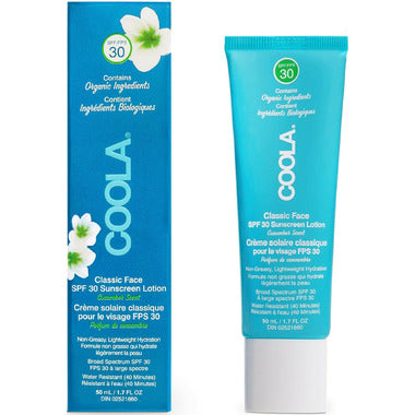COOLA classique Crème solaire pour le visage FPS 30, concombre