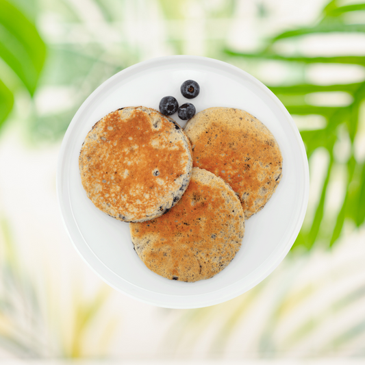 Préparation crêpes aux bleuets