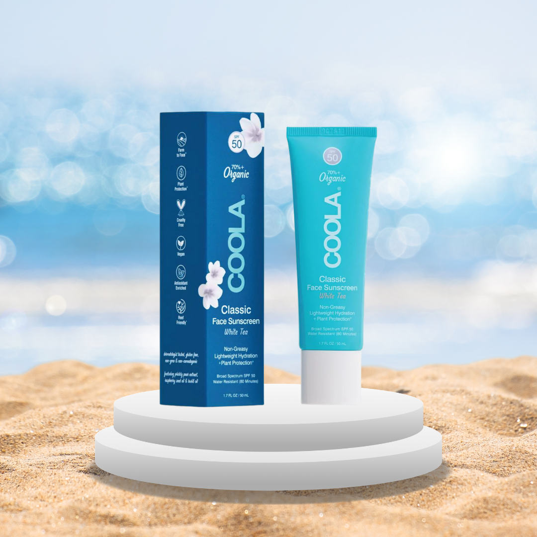 COOLA Crème solaire classique pour le visage au thé blanc FPS 50
