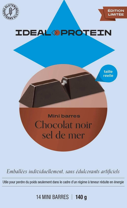 Mini barres chocolat noir sel de mer